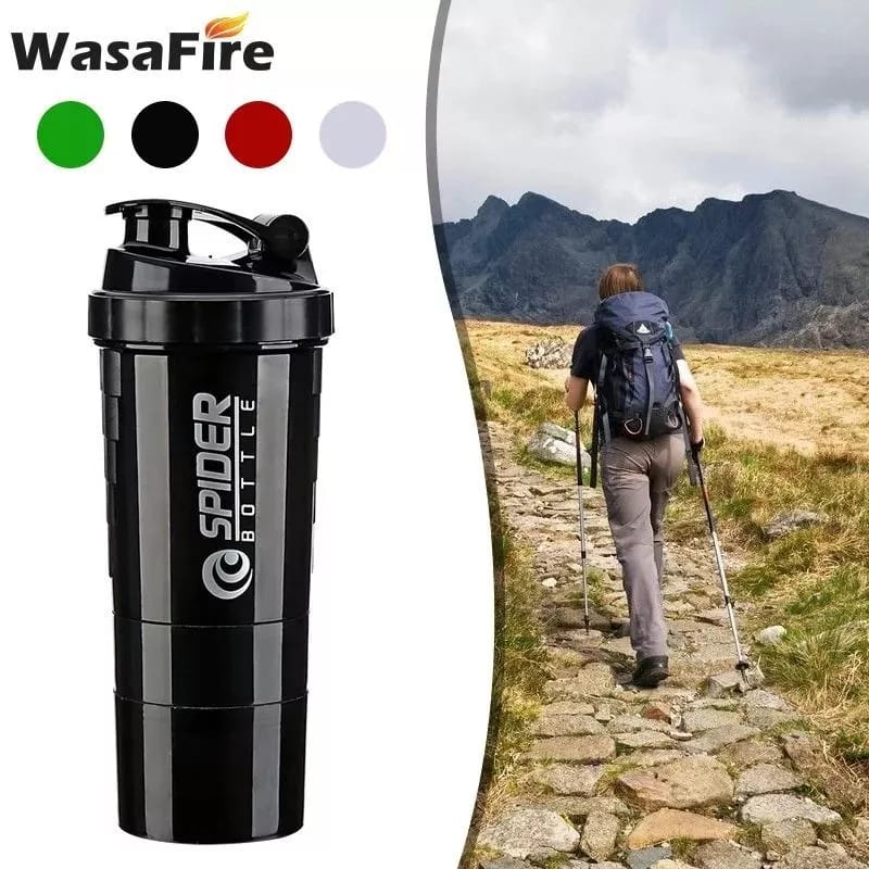 New Creative Protein Powder Shaker Bottle Sports Fitness Mixing Water Bottle Sports Shaker Leakproof(