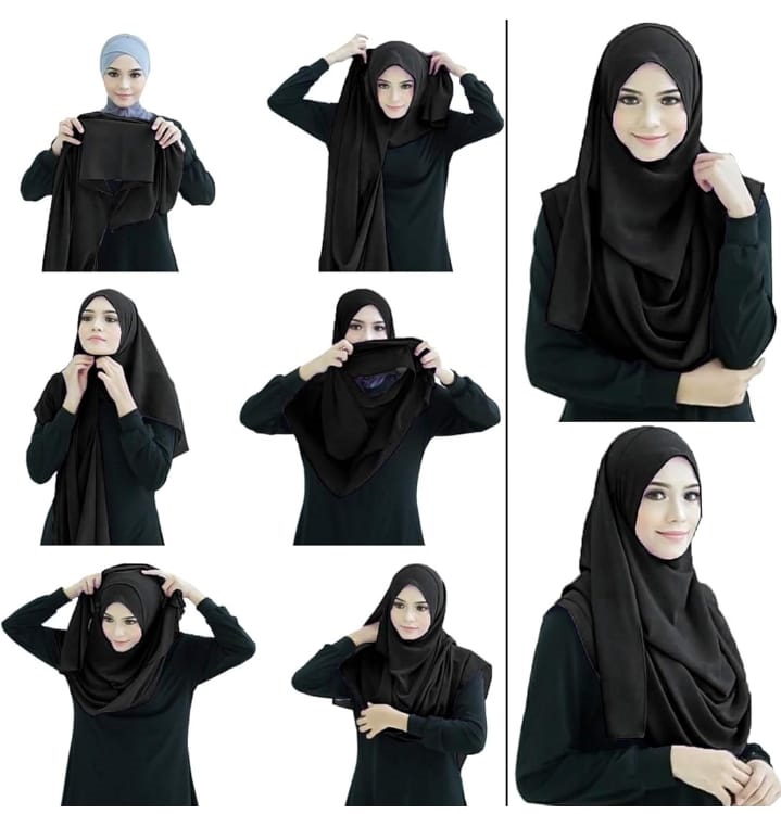 double loop hijab with niqab
