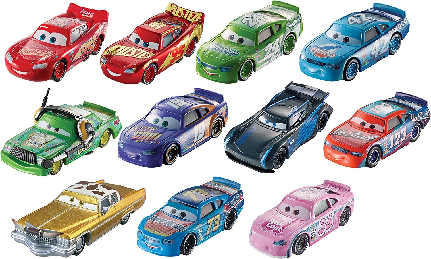 Disney Pixar Lightning Mcqueen Pull Back Car Toys Set For Kids Cartoon Characters Pullback Metallic Body Vehicles Cars Toy - Die Cast