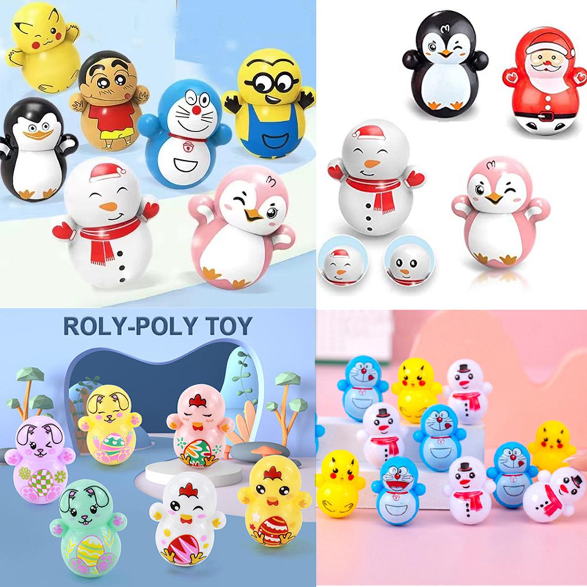 24 pcs - Tumbler Toy Mini Blue Fat Man Small Ornaments Small Gifts Roly-poly sensory fidget toys Shaking fidget doll