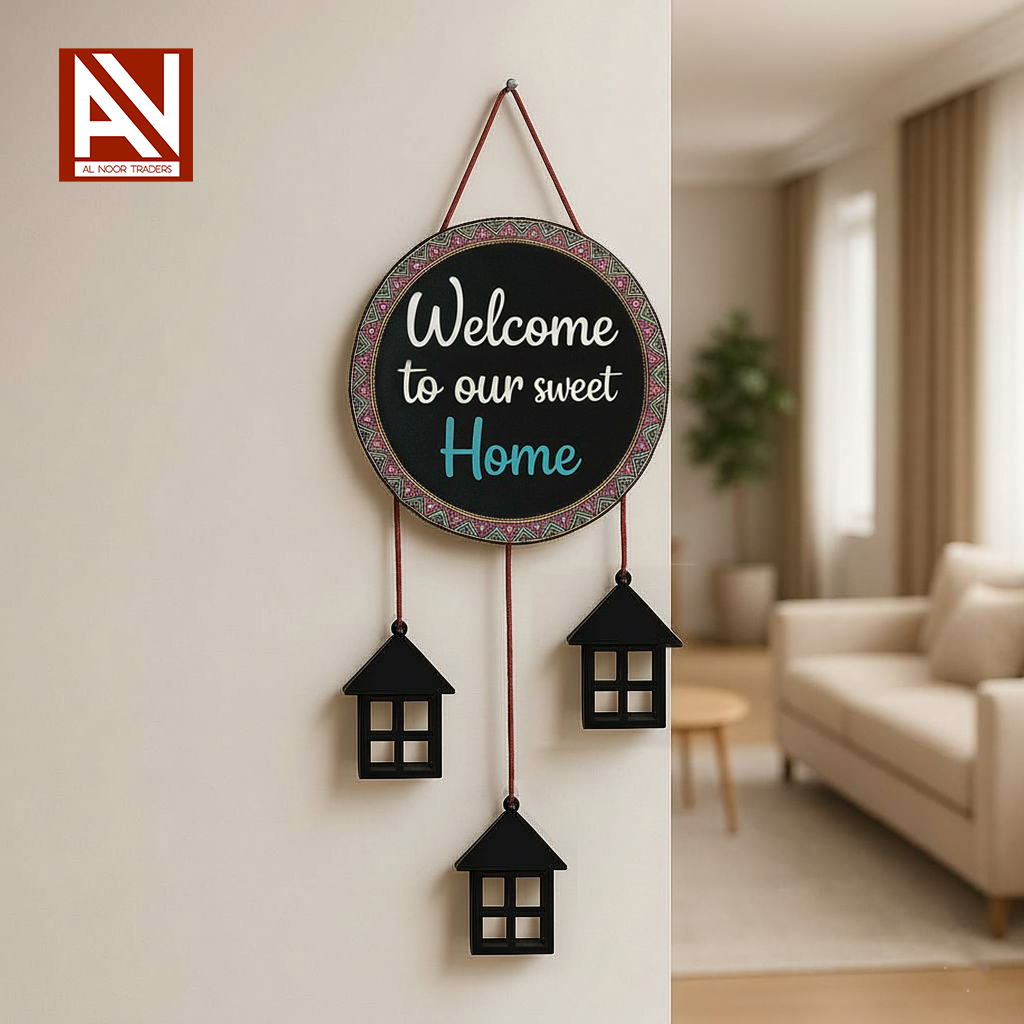 Welcome to Our Sweet Home Wall Hanging, Wooden wall decoration items for home, Al Noor traders Wall Art,  decoration items for drawing room, Home Decoration Items – Home Décor – Wall Decoration - wall decoration items for wall hanging - decorations pieces
