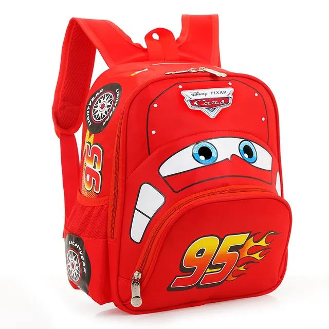 Disney Pixar Lightning McQueen Children 3D Backpack Cartoon Car Stereo School Bag Toddler Baby Boy girl Backpack Kid Schoolbag