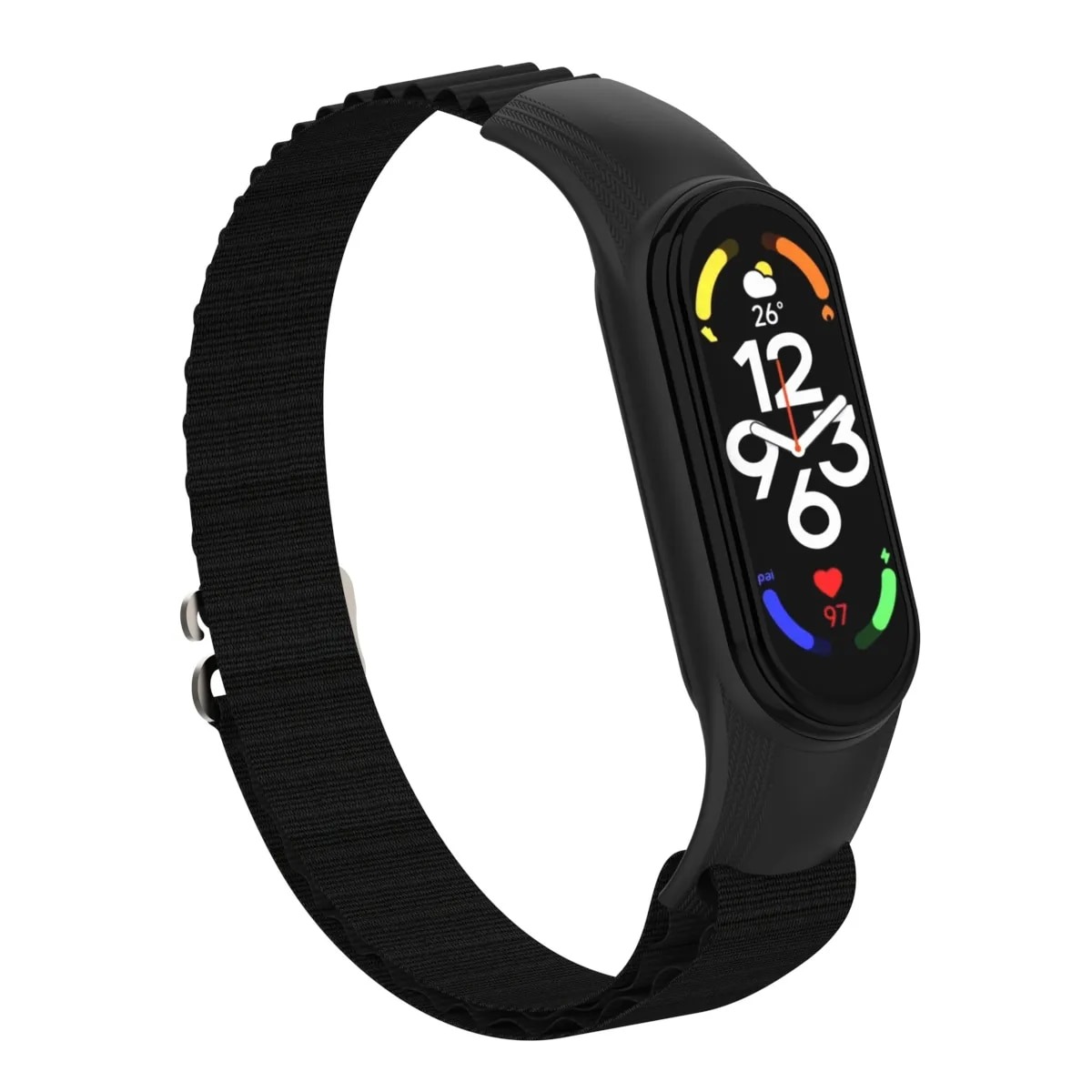 For Xiaomi Mi Band  Mi band 4 , 5 , band 6 , band 7 -Nylon Loop Strap Band  [NOT FIT TO ANY OTHER BAND or Copy Band]