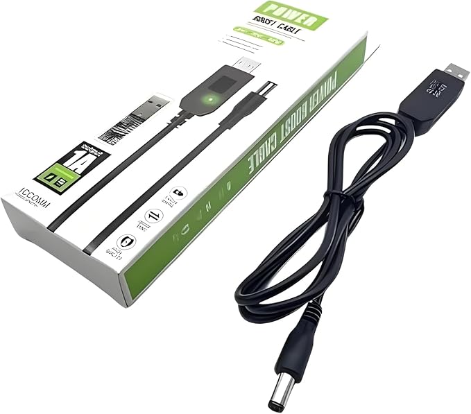 Power Bank Router Power Bank and Other Devices During Power Failure - Adapter 5V to 12V Black price in Pakistan