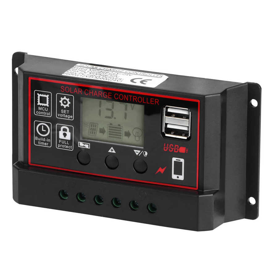 Solar Charge Regulator Power Controller USB Built‑in Short Circuit ...