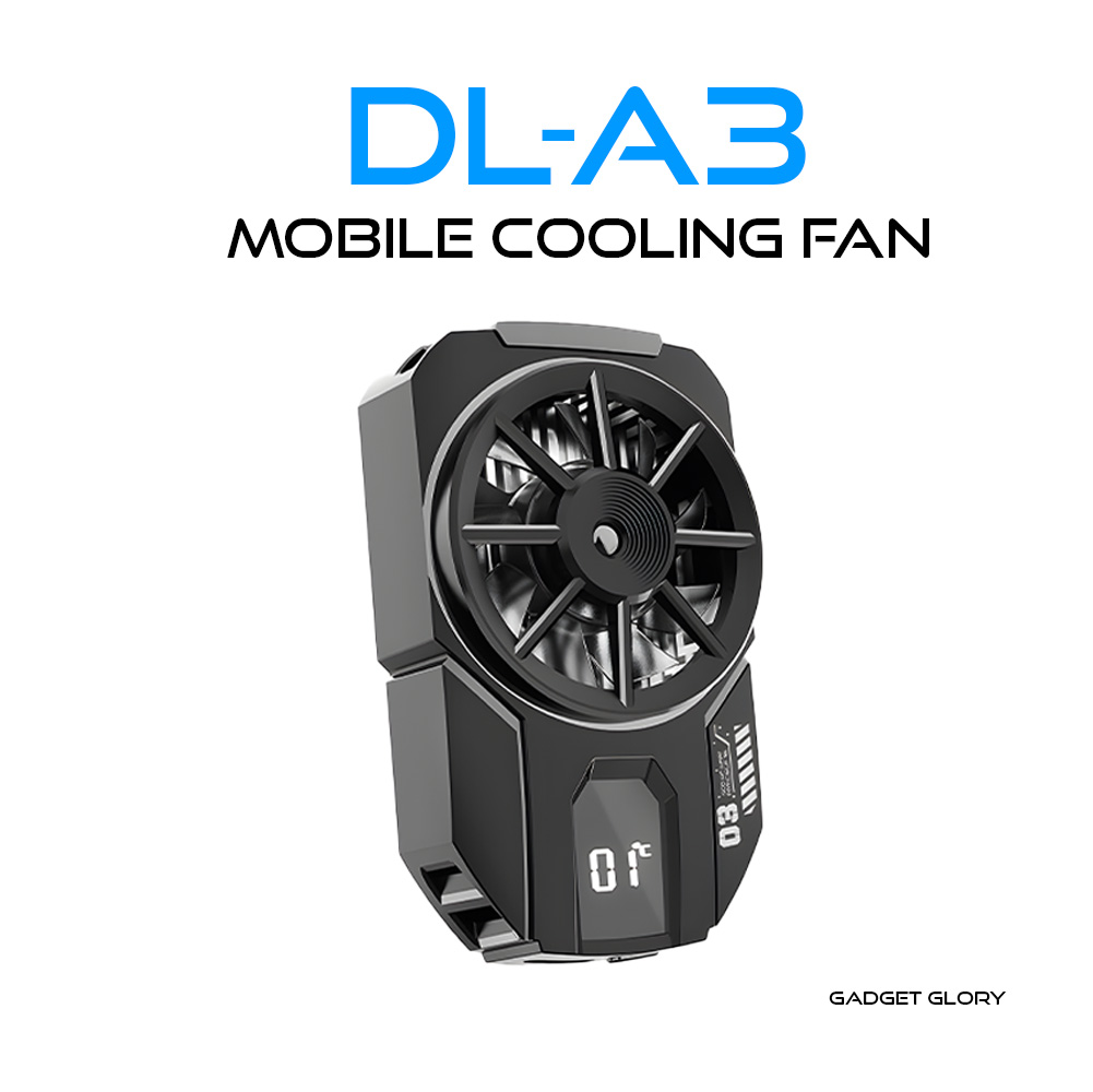 SL-07 Mobile Cooling Fan - Portable Gaming Fan for Smartphones, Adjustable, USB Powered, Silent, RGB Light, Heat Sink, Cold Wind, for PUBG, Free Fire, Gaming, Live Streaming, Smartphone, iPhone, Android - Compact, Durable, High-Quality Cooling Fan