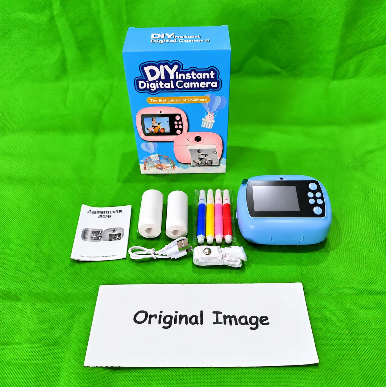 Smart Digital Dual Lens instant Print camera For kids 1080 P Vedio Recorder & Selfie Camera With Tharmal Printer Camera 2.4" IPS Screen Mini Portable Camera With Games Best Gift For Gift For Both Girls And Boys ! Children Digital Camera Toys For Kids