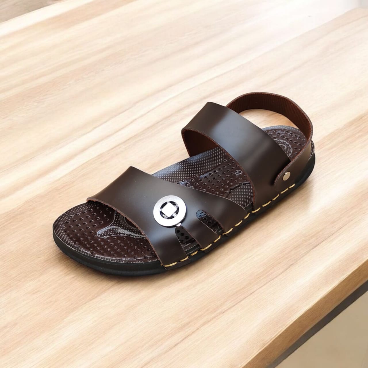 Sandals for Men Summer PU Leather Formal Trending Style Multiple Colors Available