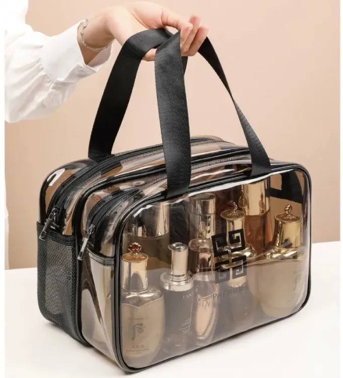 Women Portable Travel Wash Bag Female Transparent Waterproof Makeup Storage Pouch Large Capacity Cosmetic Organizer Beauty Case