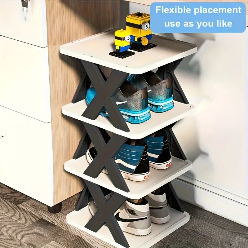 YES TO DECOR  Multi-Layer Versatile Shoe Organizer Rack – Stackable & Space-Saving Organizer for Shoes, Kitchen, Bedroom, Lounge & Closet – Durable & Portable Storage Shelf, Easy Assembly, Ideal for Home & Office.