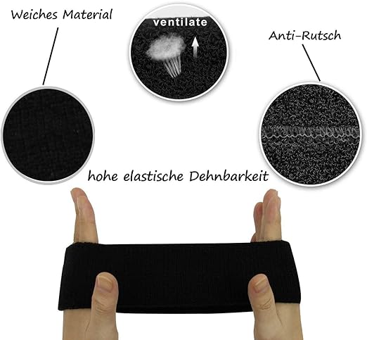 Headbands Tennis Running Unisex Athletic Basketball Head Gear - Black