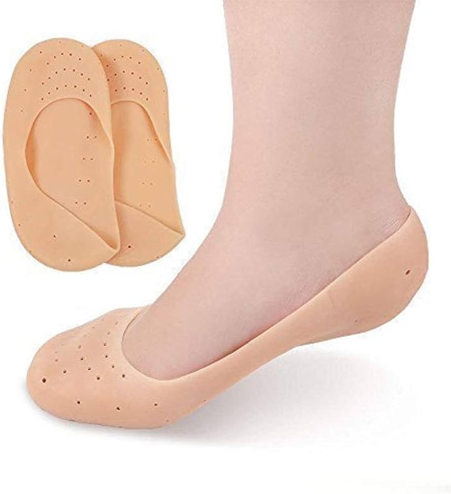 SP Dealz Full-Length Silicone Foot Protector Socks – Moisturizing Anti-Crack Heel Socks for Dry Feet, Cracked Heels & Foot Care