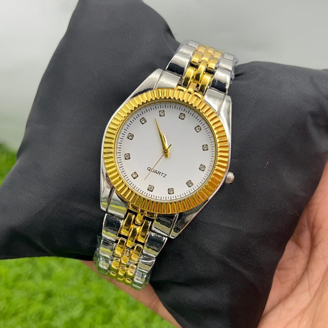 Stainless Steel for Men Watch Two Tone Chain Women Gifts Classic Luxury Boys Stylish Analog