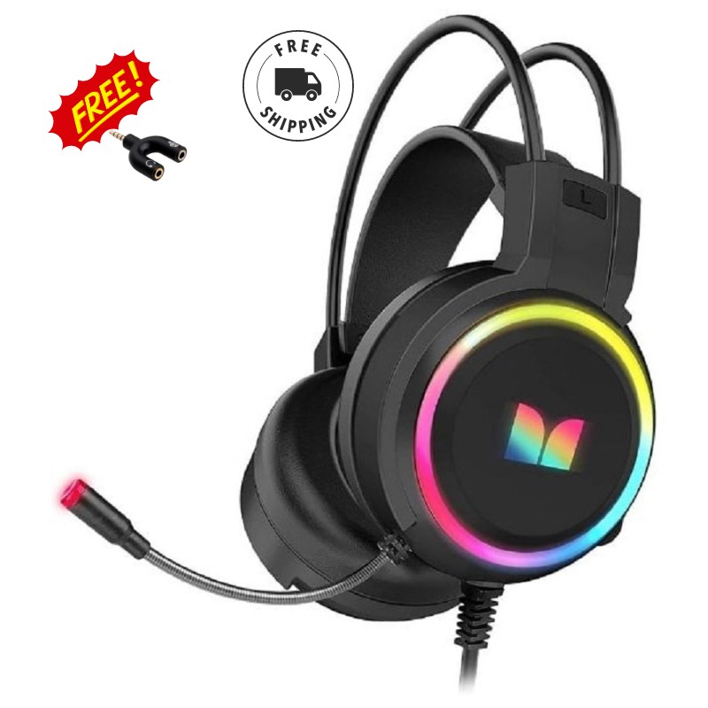 RGB Gaming Headphones 3.5mm With USB Earphone Surround Stereo Headphone