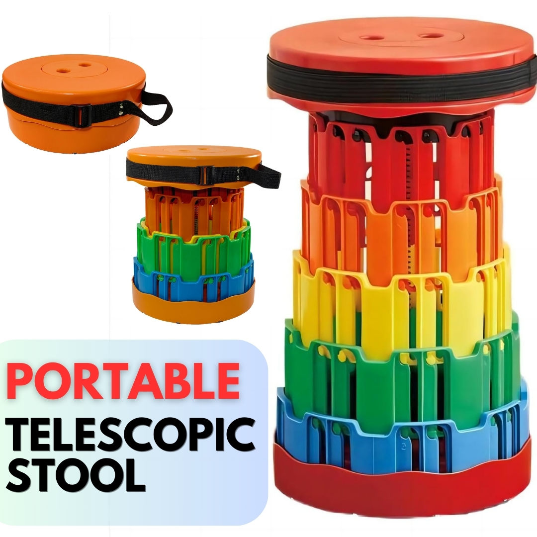Portable Retractable Folding Stool Chair | Latest Smart Outdoor Foldable, Collapsible Lightweight Seat Chair Stool for Camping Traveling, Picnic, Car, Easy to Carry Anywhere | Mama Baby Online Store