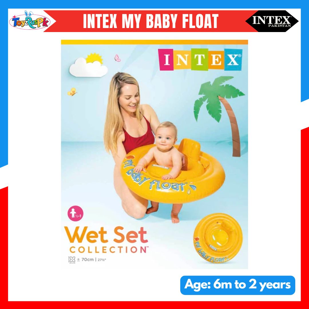 INTEX My Baby Float 6-24 month ( 26.5" ) | 59574 Inex Baby Float | Comfortable Backrest | Kids Baby Walker float | Intex® My Baby Float® - The Safest First Float for Your Little One | ToyzRusPk