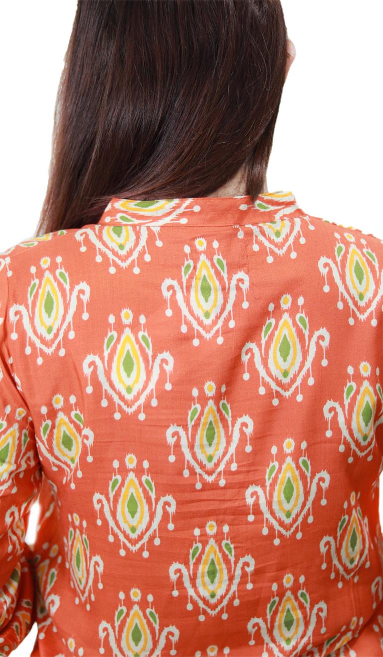 Women Top/Digital Print Shirt/Knee length Top