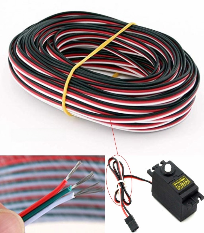 22AWG 3pin line 1Meter jumper cable wire Servo ESC RC