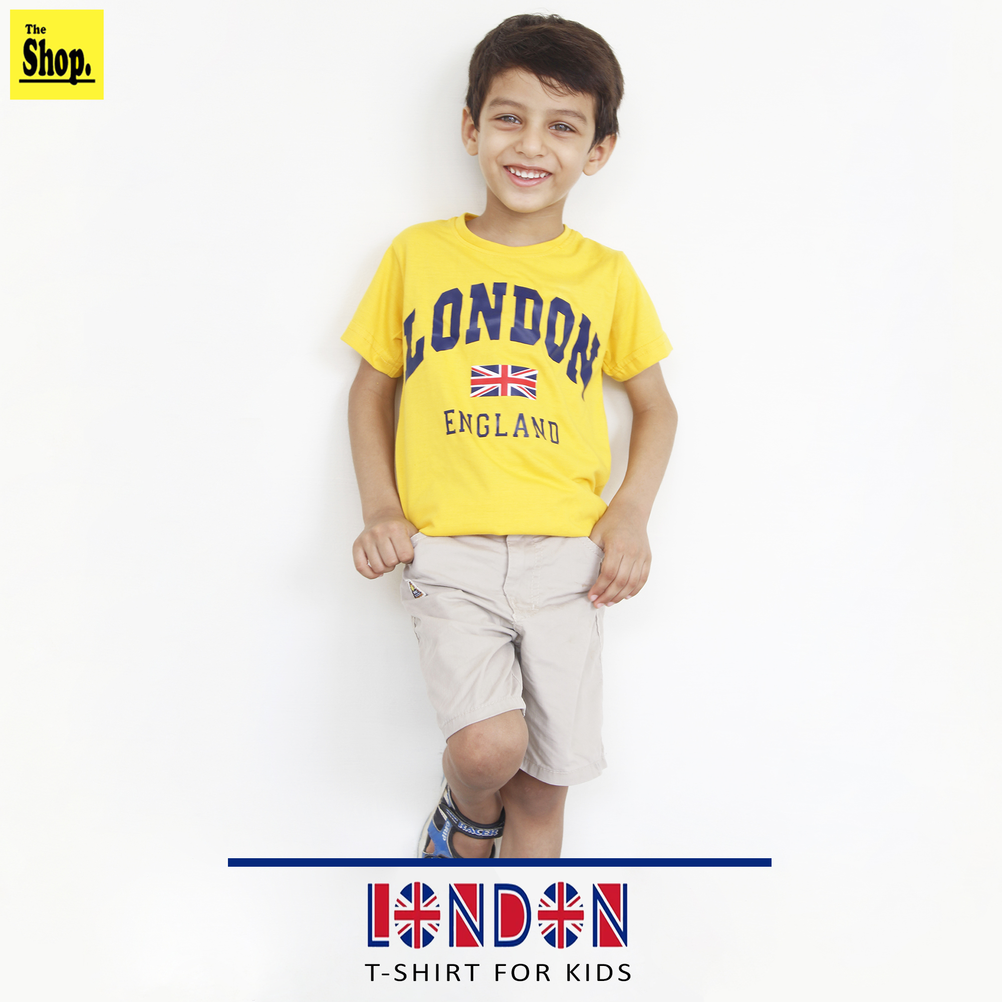 The Shop Multicolor LONDON Printed T Shirt For Boys Girls Kids 3 Years To 11 Years MC LE1 Daraz.pk