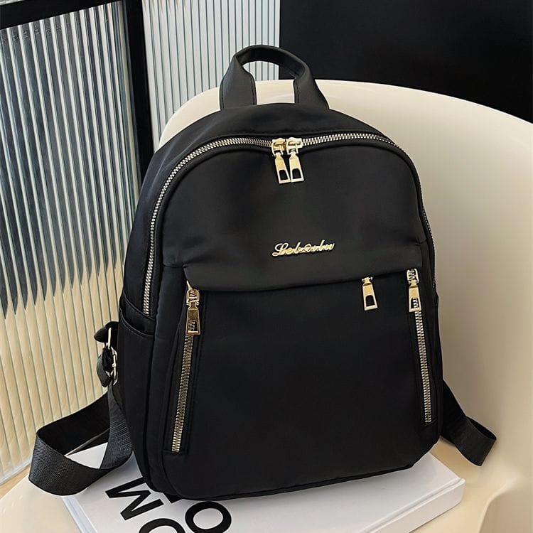 Rabify 12 Inches Stylish Nylon Waterproof Girl's Travel Mini College Bag Backpack Trendy Korean Style Trendy Women Backpack