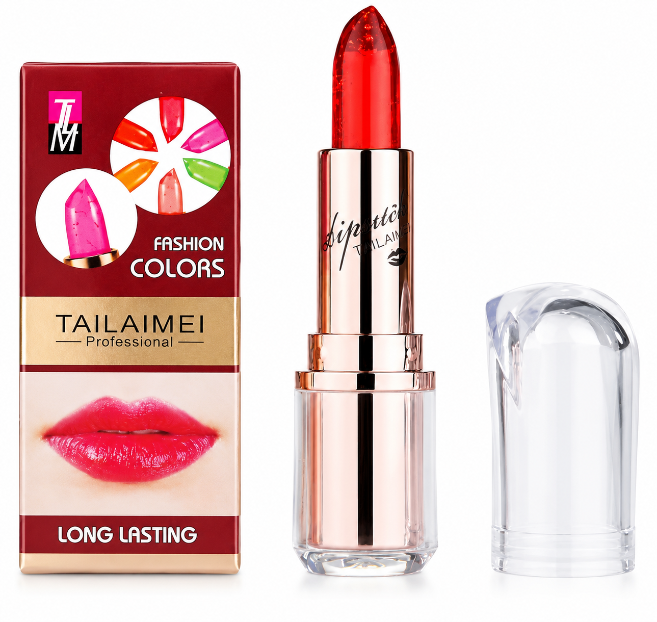 TAILAIMEI Professional Temperature Color Changing Jelly Lipstick – Long Lasting Moisturizing Crystal Lip Balm – Magic Lip Glow