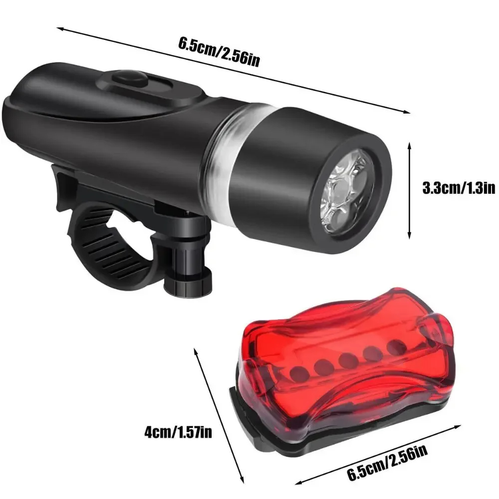 Bicycle Light 5 LED Set Front Headlight Back Taillight MTB Cycling Safety Lamp