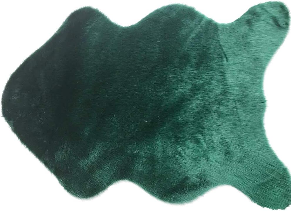 Faux Sheepskin Rug Green Sheep Foot Door Mat Rug 2ft x 3ft