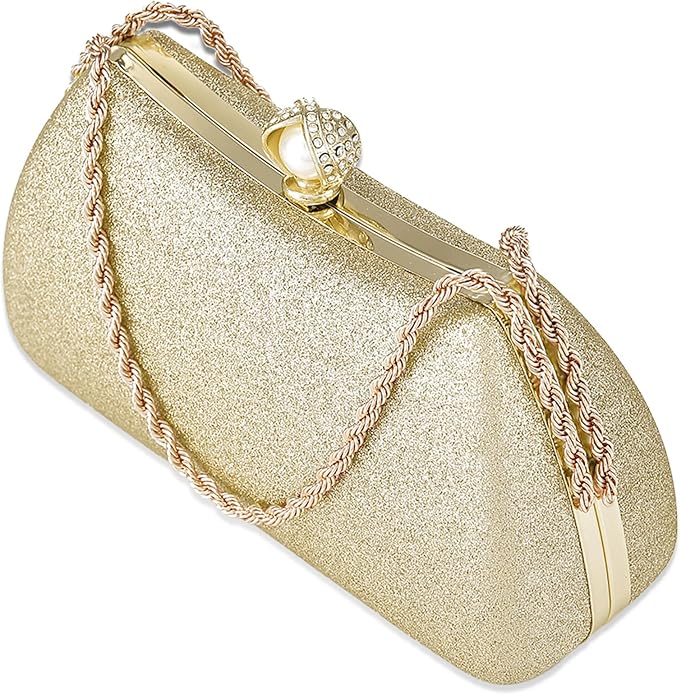 Silver , Golden and Black glitter Evening Clutch Bag for Women | Elegant Wedding & Party Handbag for Girls