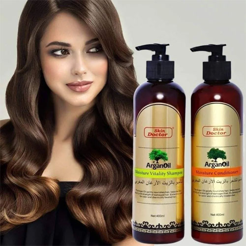 Skin Doctor Argan Oil Moisture Shampoo and Conditioner Each 400ml in  pakistan