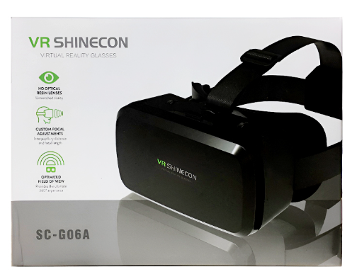 Shinecon G06A 3D Virtual Reality Headset for 4.5-7.0 Inch Smartphones with Adjustable Goggles and High-Resolution Lenses