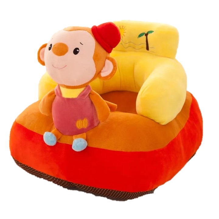 Baby Padded Sofa Booster Seat Cartoon Character Stuffed Toy Learning to Sit
