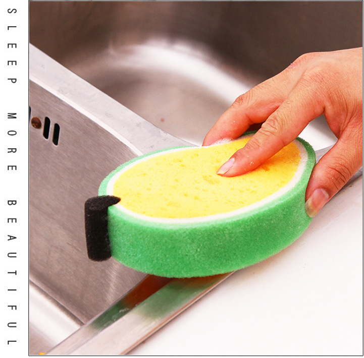 Creative Sponge Kitchen Accessories Fruit Shape Washing Dishes Sponge Cleaning Dish Remove Stains