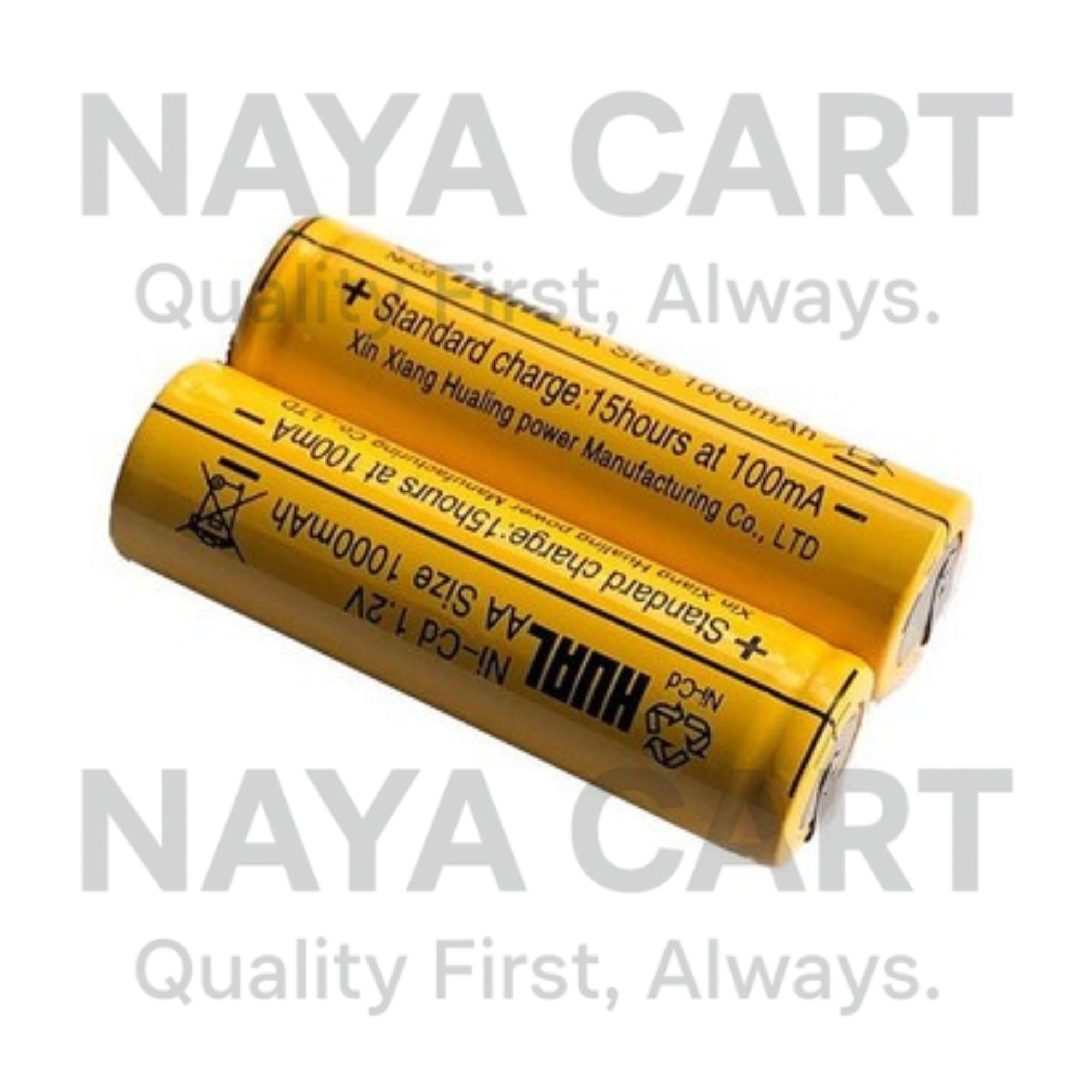 NAYA CART Original Hual Rechargeable Cell AA Size (CLOCK SIZE) | Ni-MH 1.2V Battery Cell | Real 600mAh | Best for Trimmer & Small Electronic Gadgets | Not Suitable for Power Bank or Heavy-Duty Devices