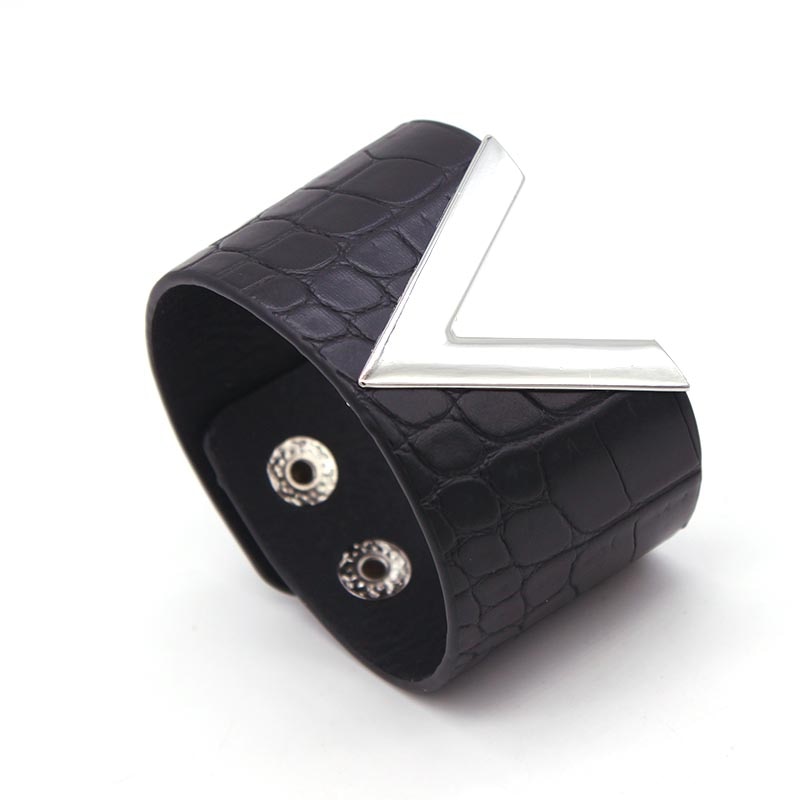 Europe Crack Leather Bracelet For Women Femme All-Match V Word Wide Punk  Style Soft Jewellery Cool Wholesale - AliExpress