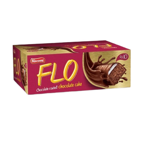 Flo Coated Cake Bar Double Chocolate (1box In 24 Pcs)