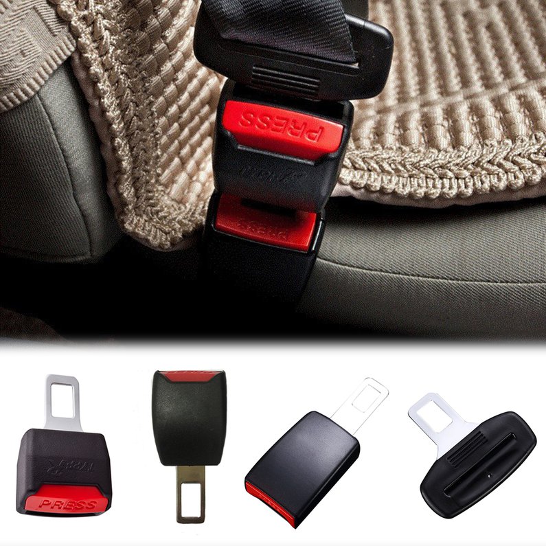 Two-Point Seat Belt Lock Tongue Seat Belt Buckle Zipper Three