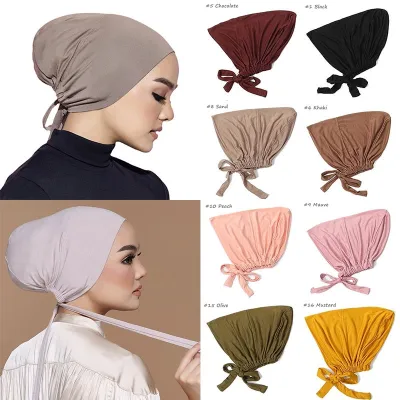 Hijab Head Scarf for Muslim Women Turban Bonnet Coton Femme