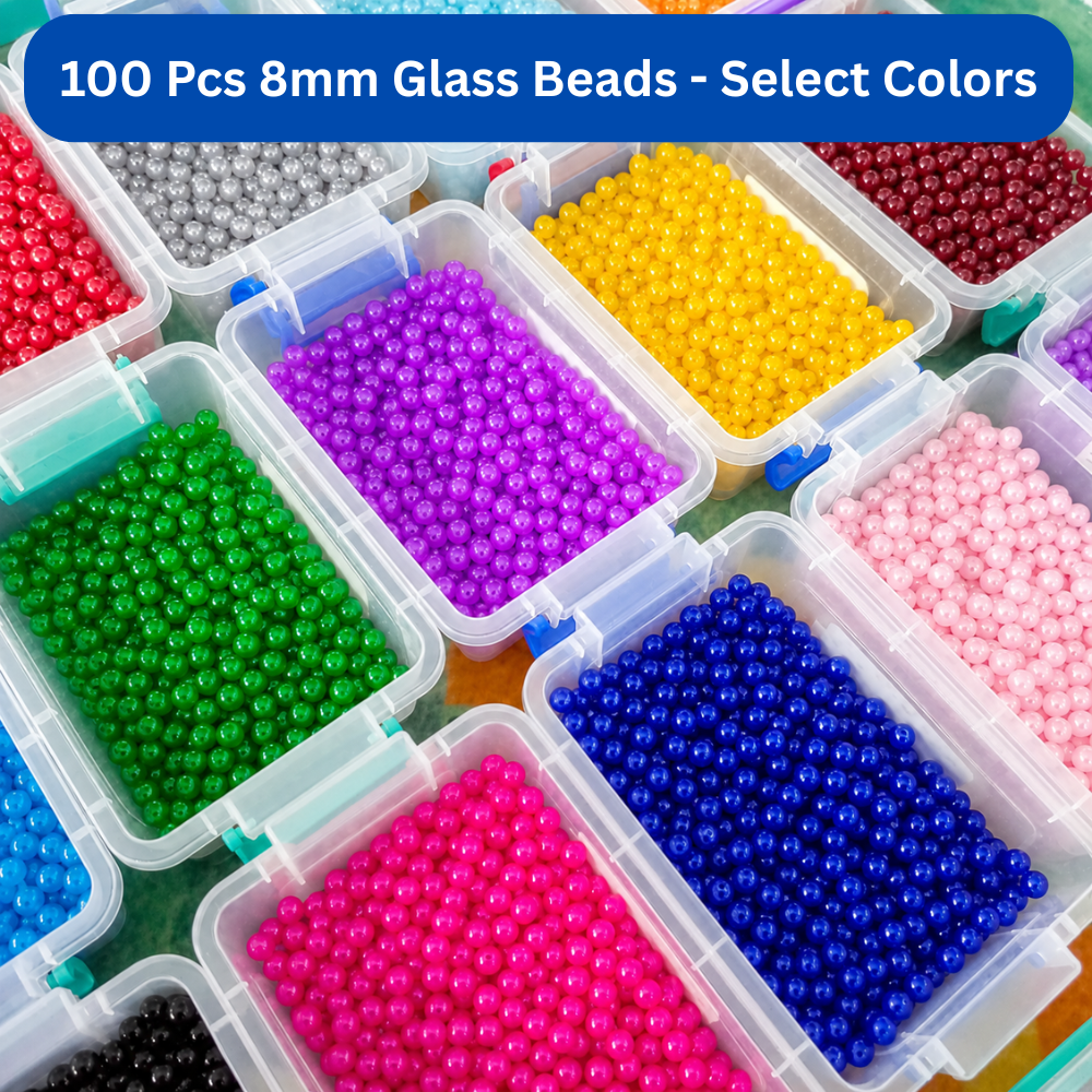 100 Pcs Glass Beads 8mm For Bracelet Making Jewelry Making accessories 8mm Glass Beads Marble Beads All Color Beads Bracelet and Jewelry Making Material Buy Online Pakistan Wholesale DIY for Kids Art Crafts Bracket Making Material By SAMS COLLECTION