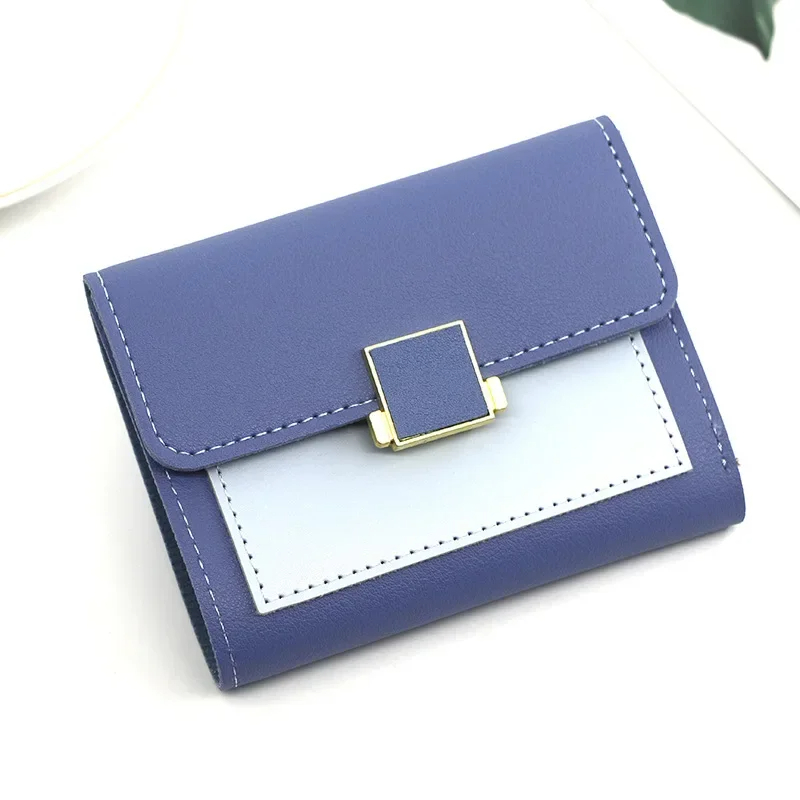 Minimalist Trifold Wallet for Women with Cardholder and Snap Closure