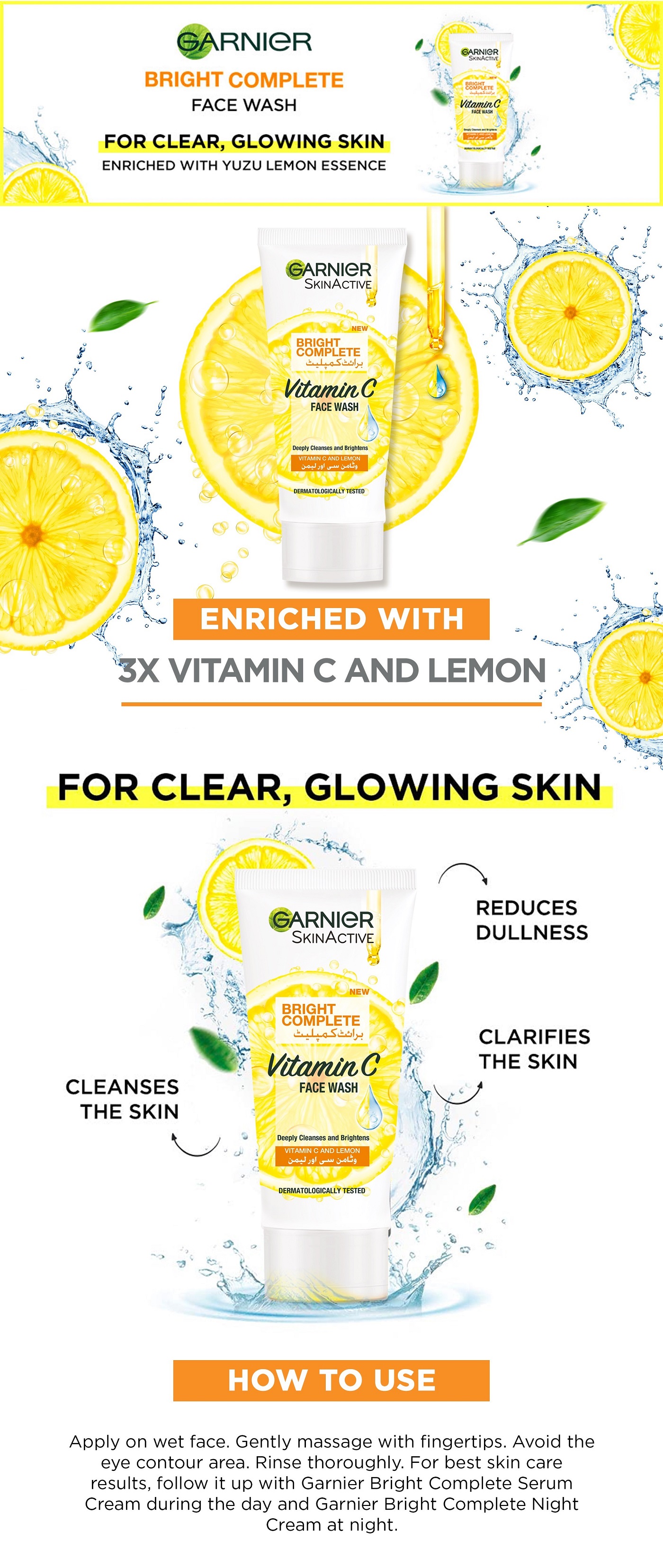 Garnier lemon online face wash