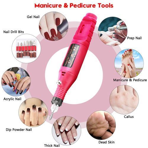 100V-240V Nail Care Pen Electric Grinding Machine Variable Speed Rotary Detail Carver Lightweight Design for Precision Operation Salon Nail Care File Pen Electric Grinding Machine Tool Grinder Polishing Drill Equipment Rotation Rate Adjustable Nail Art Ma