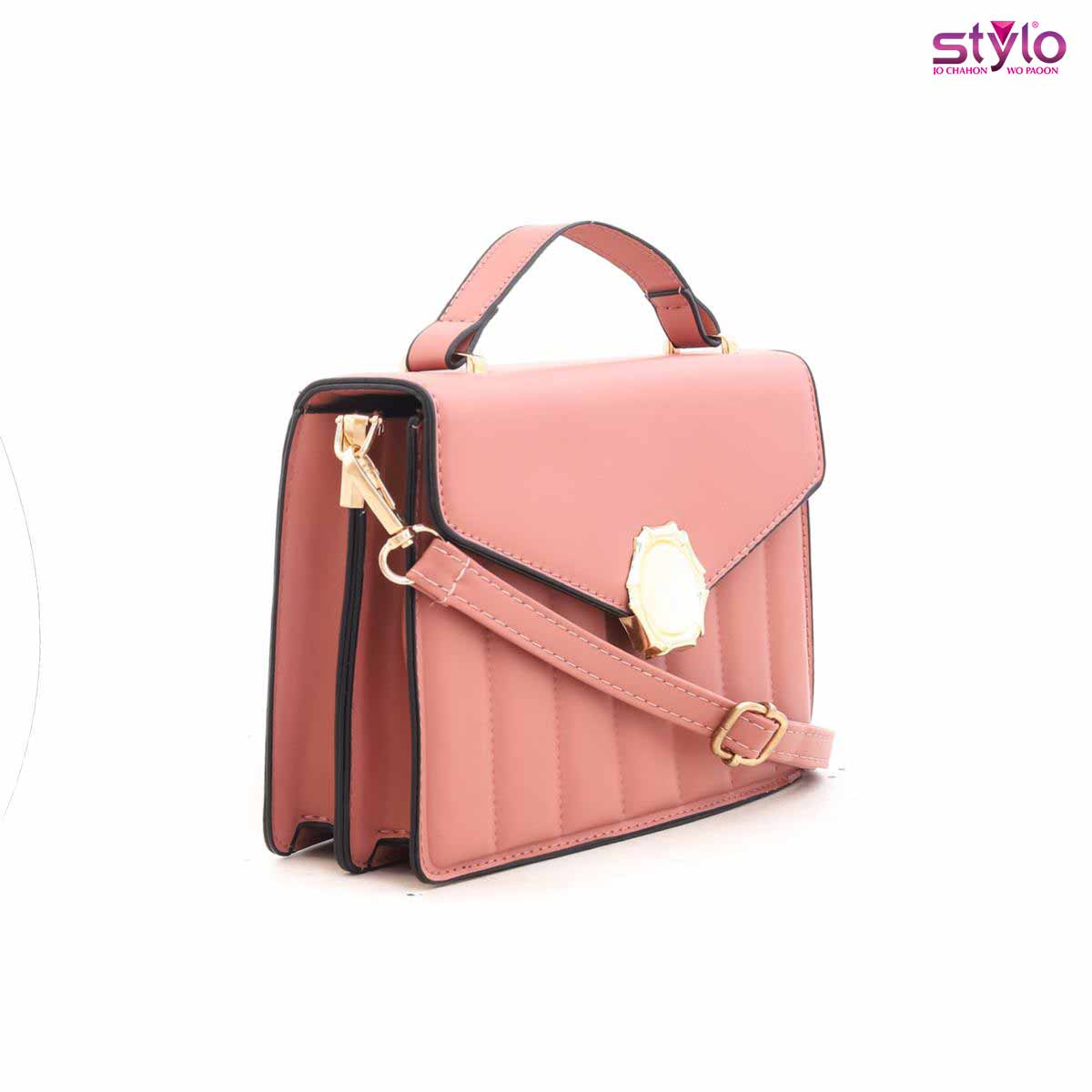 Styli Shoulder Bag with Magnetic Closure & Adjustable shoulder Strap For Women (Pink, OS)