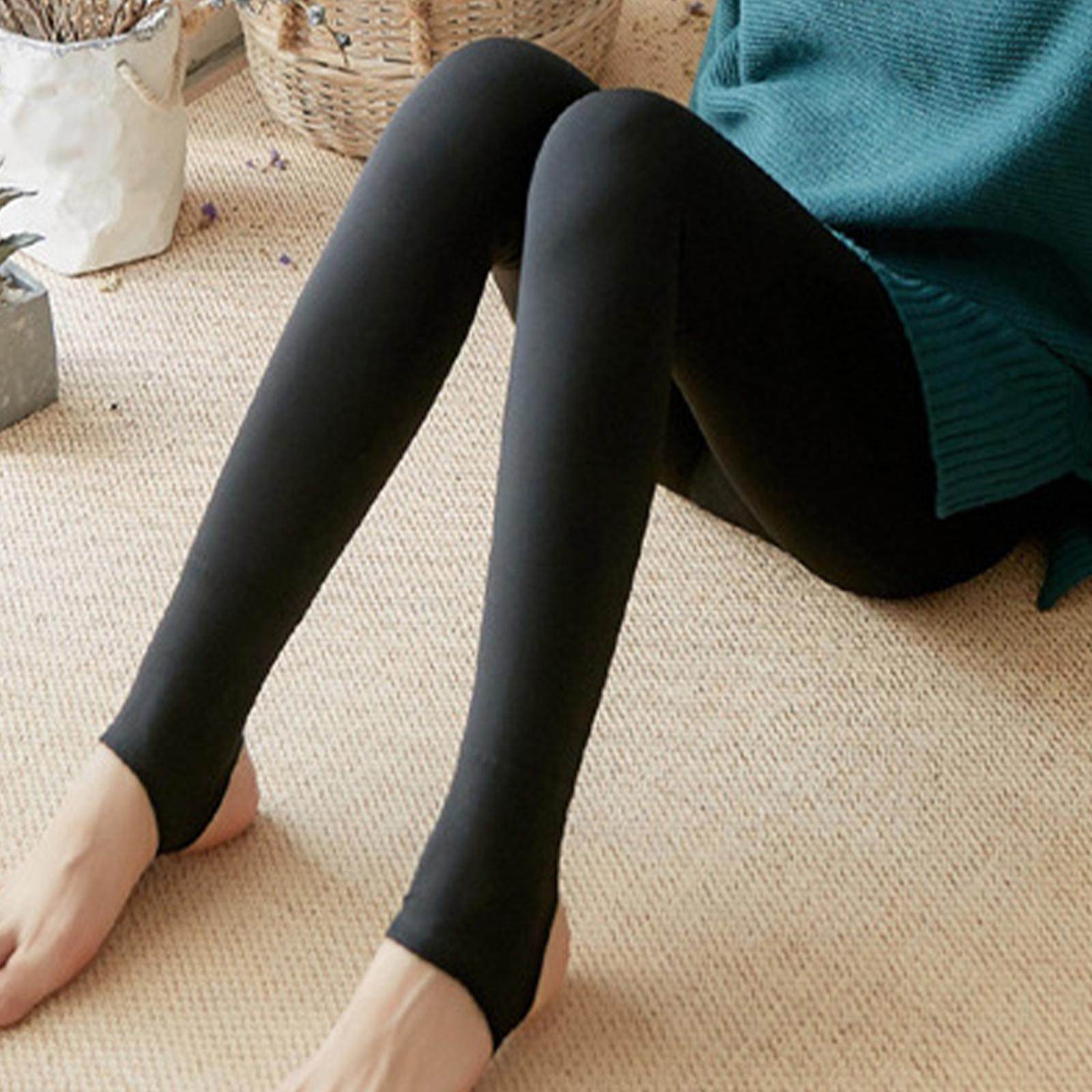 Women's Pantyhose Winter Leggings Velvet Tights High Waist Stockings Fleece  Lined Warm Elastic Slim Fit Control Top Support Socks