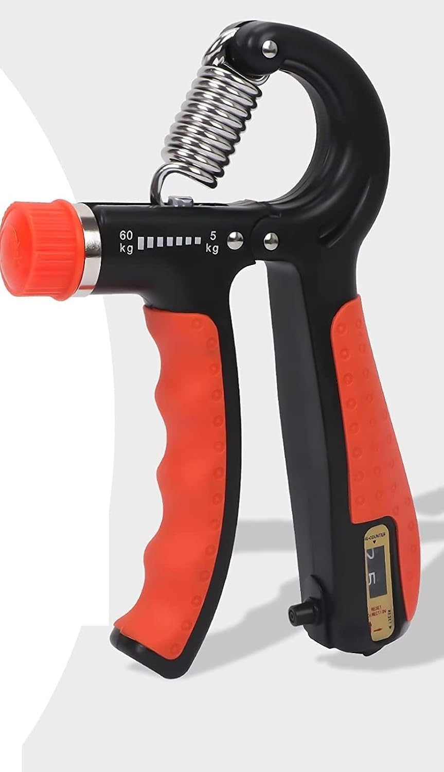 GM counter  Hand Grip Strengthener, Adjustable 5-60 Kg Hand Gripper with Counter Adjustable Hand Grip Power Exerciser Forearm Wrist Strengthener Gripper R-Shape Adjustable 5-60kg Adjustable hand grip power exerciser forearm wrist strengthener gripper,