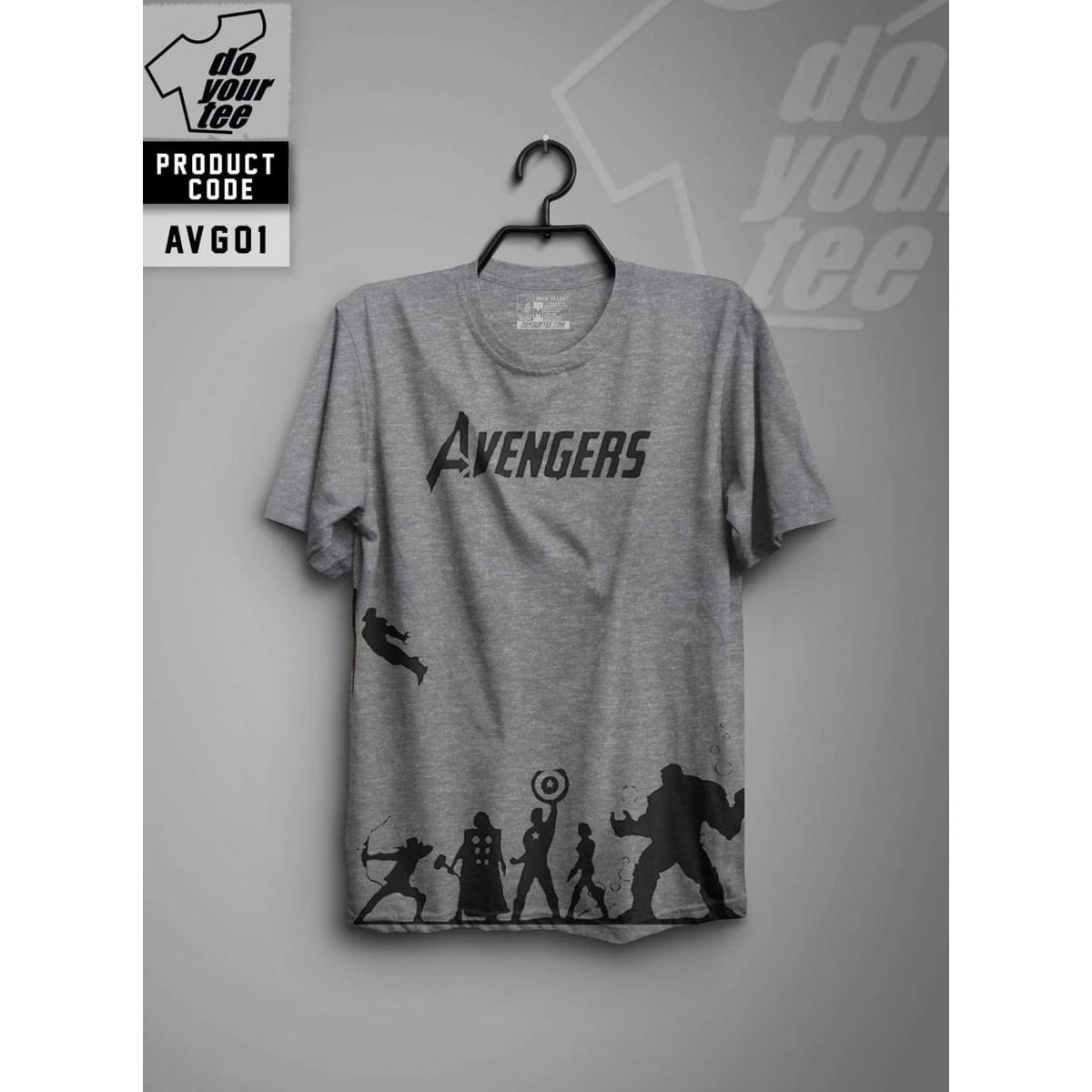 Round Neck T Shirts For Men Avengers Printed Double Stitched Cotton Jersey Fabric Soft and Comfortable T shirts For Boys