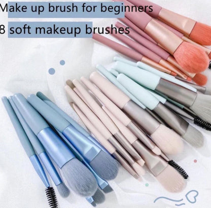 8 Pcs Mini Makeup Brush Set – Soft Bristles, Travel-Friendly, Professional Beauty Tools Kit