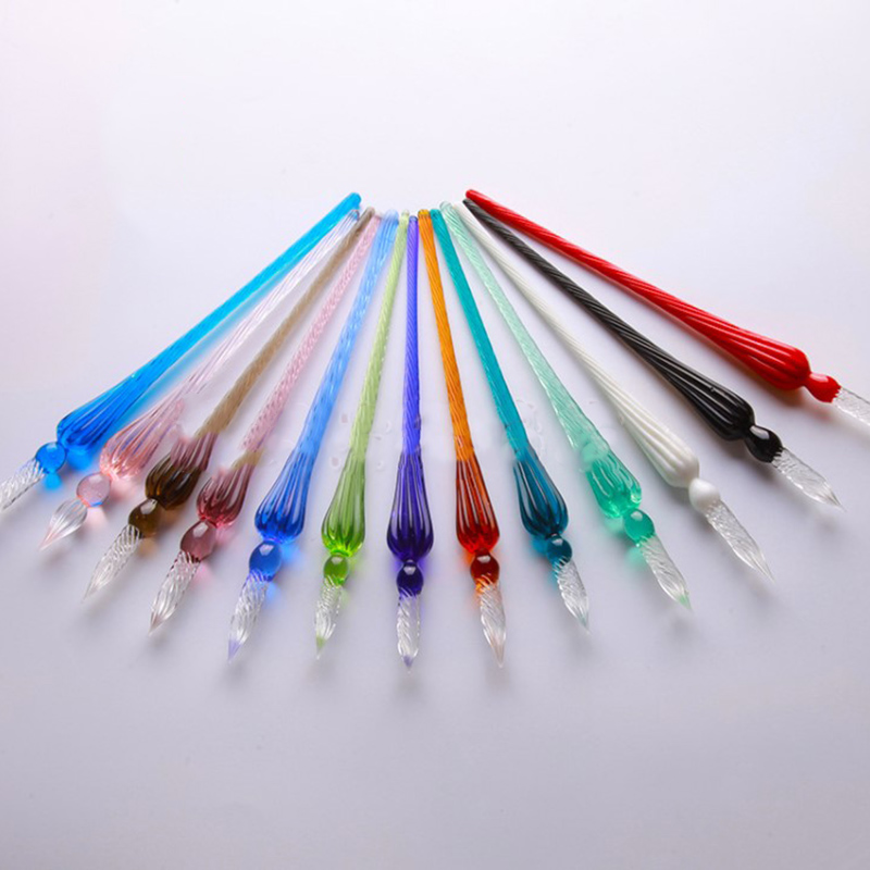 ZhiwenCZW Vintage Glas Dip Pen – Füllfederhalter Mit Geschenkbox, Für Schüler Und Kreative