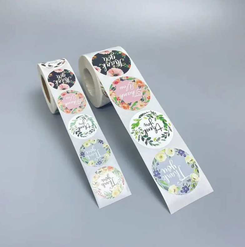 Packing Up Stickers 100 Pcs 1.5 Inch Thank You Mix Design Multi Color Stickers For Packing ...