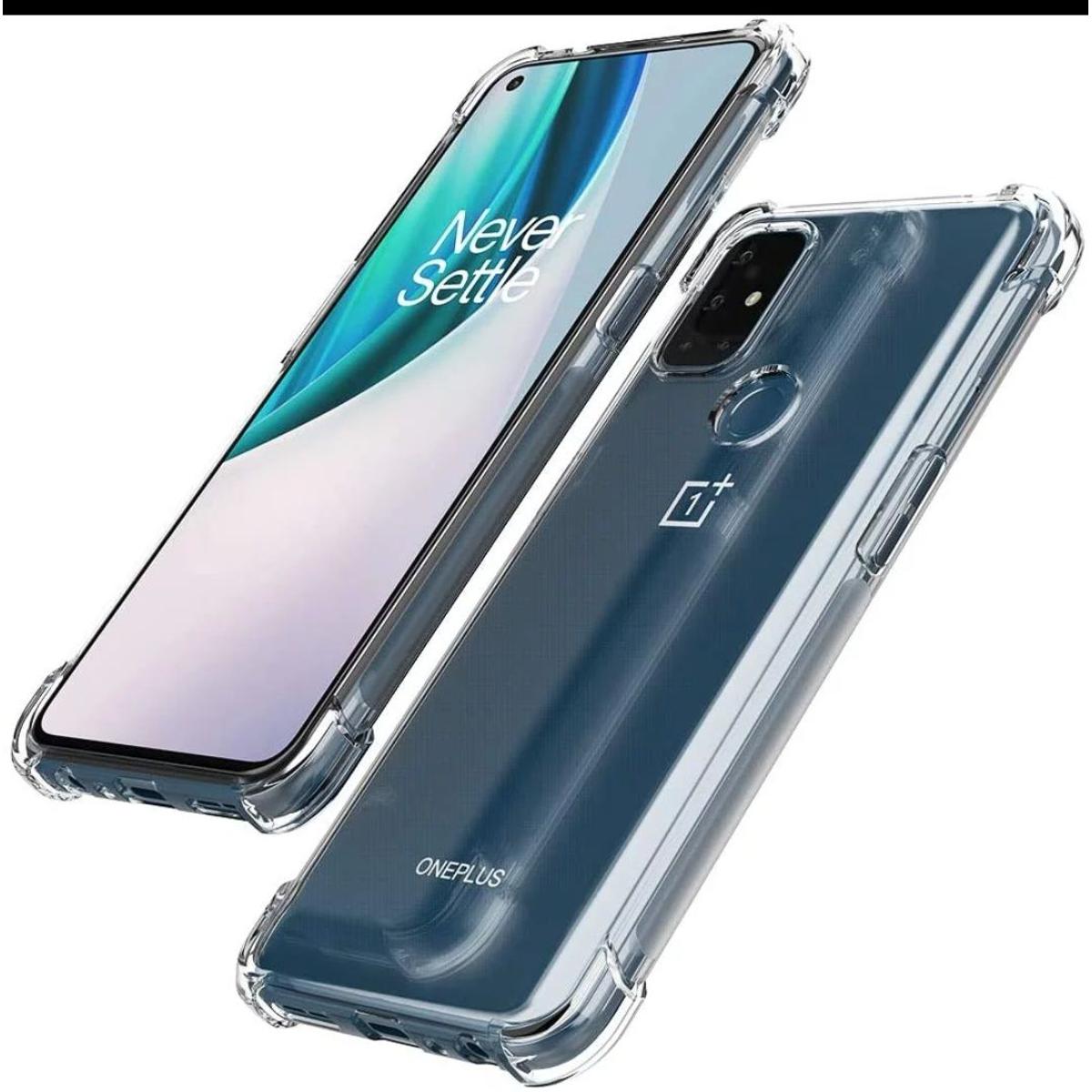 OnePlus Nord N10 5G Transparent Soft Gel TPU Reinforced Corners Cushion Bumper Shockproof Drop Protection Case Cover