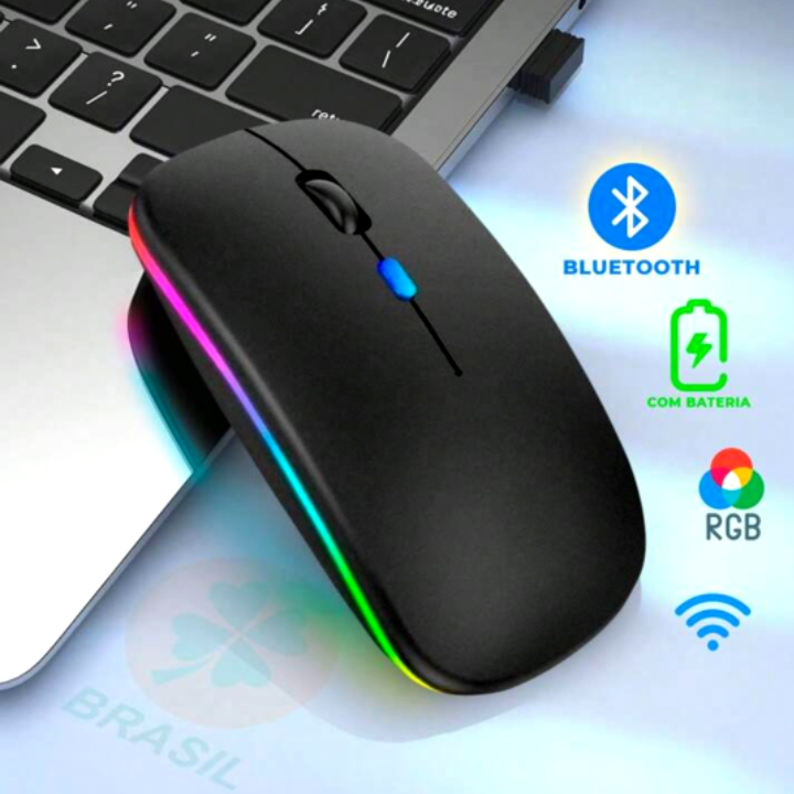 Wireless Mouse RGB Rechargeable Mice Wireless Computer Mause LED Backlit Ergonomic Gaming Mouse For Laptop PC